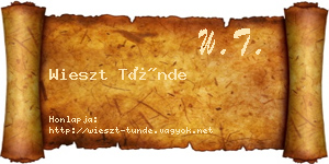 Wieszt Tünde névjegykártya