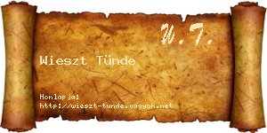 Wieszt Tünde névjegykártya